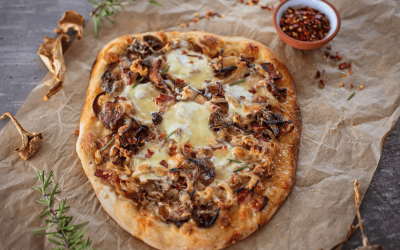 Creamy Wild Mushroom Pizza